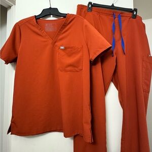 FIGS Atlantic Fall Scrub Set – Rafaela Oversized Top L + Zamora Joggers XL